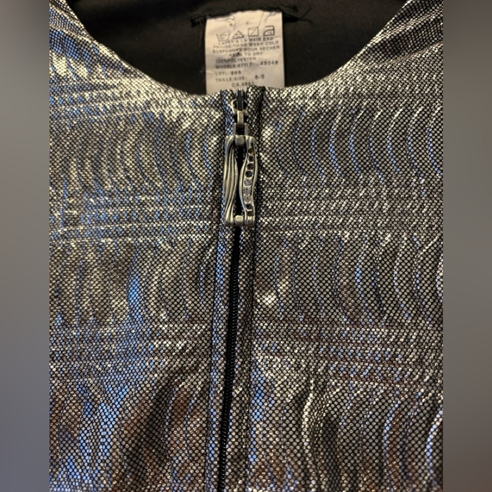 Vintage Silver Metallic Jacket size S. - Picture 5 of 9